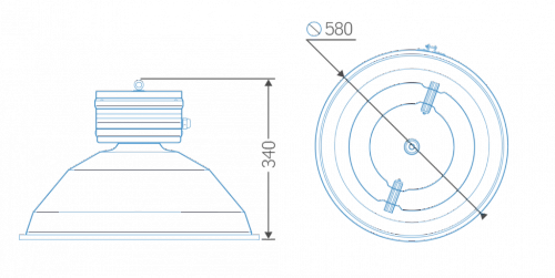 Индукционный промышленный светильник ITL HB009 Индукционный промышленный светильник ITL HB009
