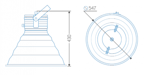 Индукционный промышленный светильник ITL HB004 Индукционный промышленный светильник ITL HB004