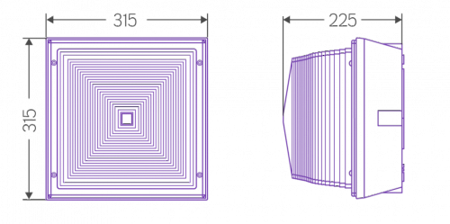 Накладной индукционный светильник ITL CG001 Накладной индукционный светильник ITL CG001