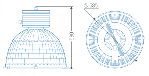 Индукционный промышленный светильник ITL HB005 Индукционный промышленный светильник ITL HB005